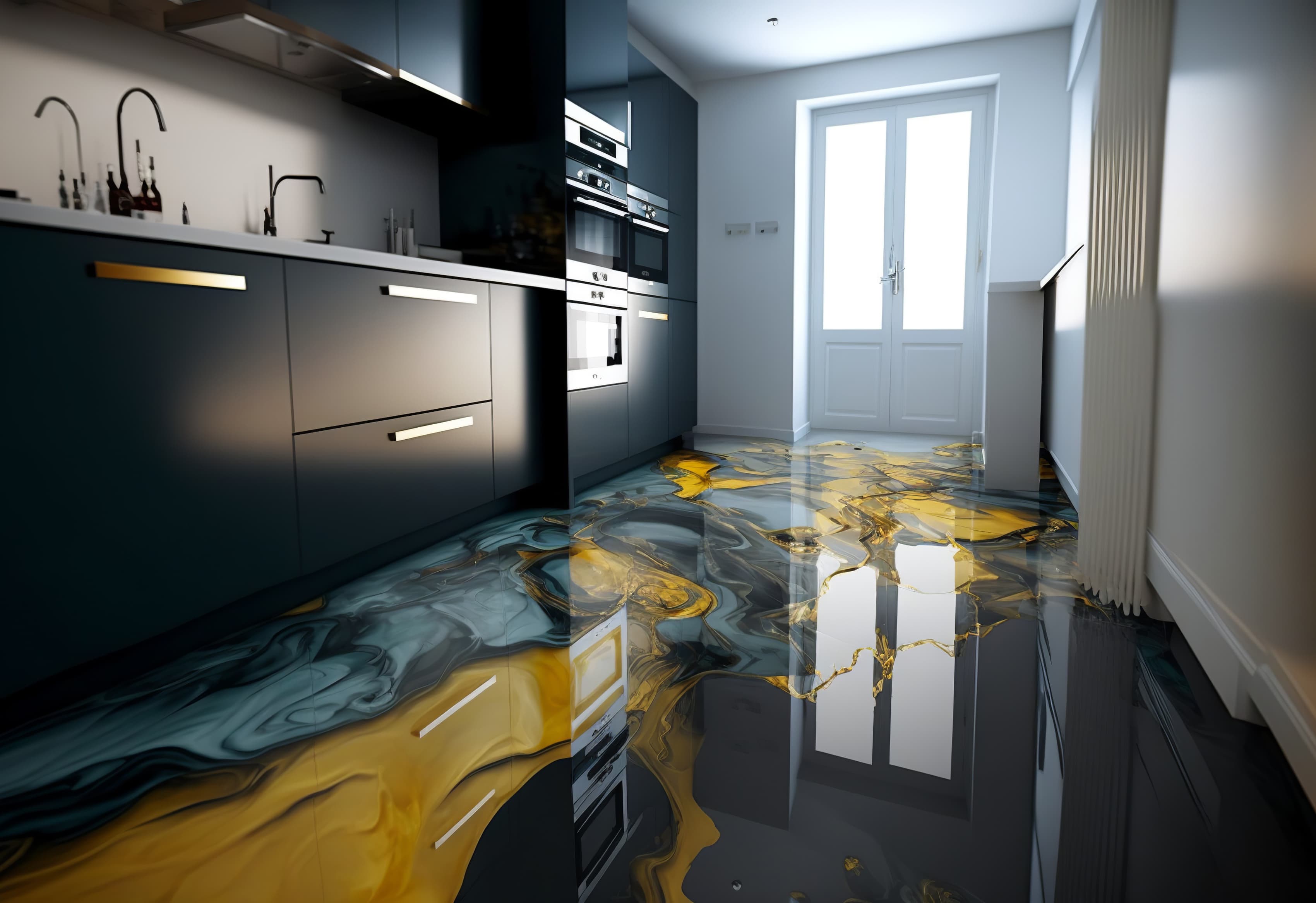 metallic floor 7