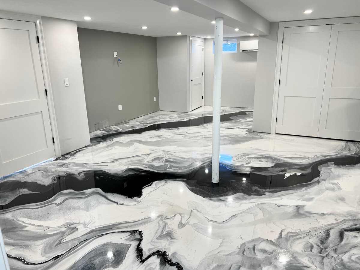 metallic floor