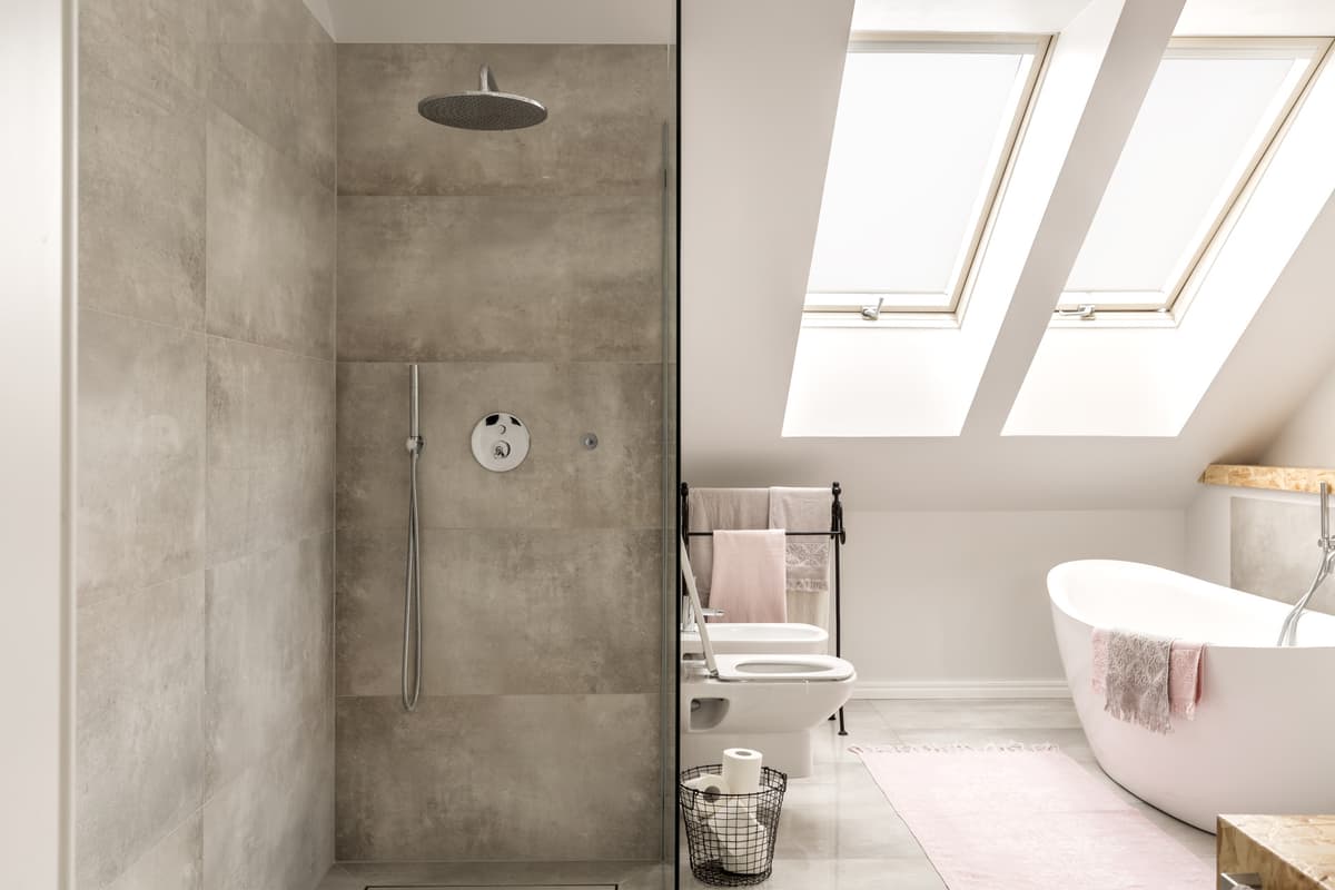 concrete shower