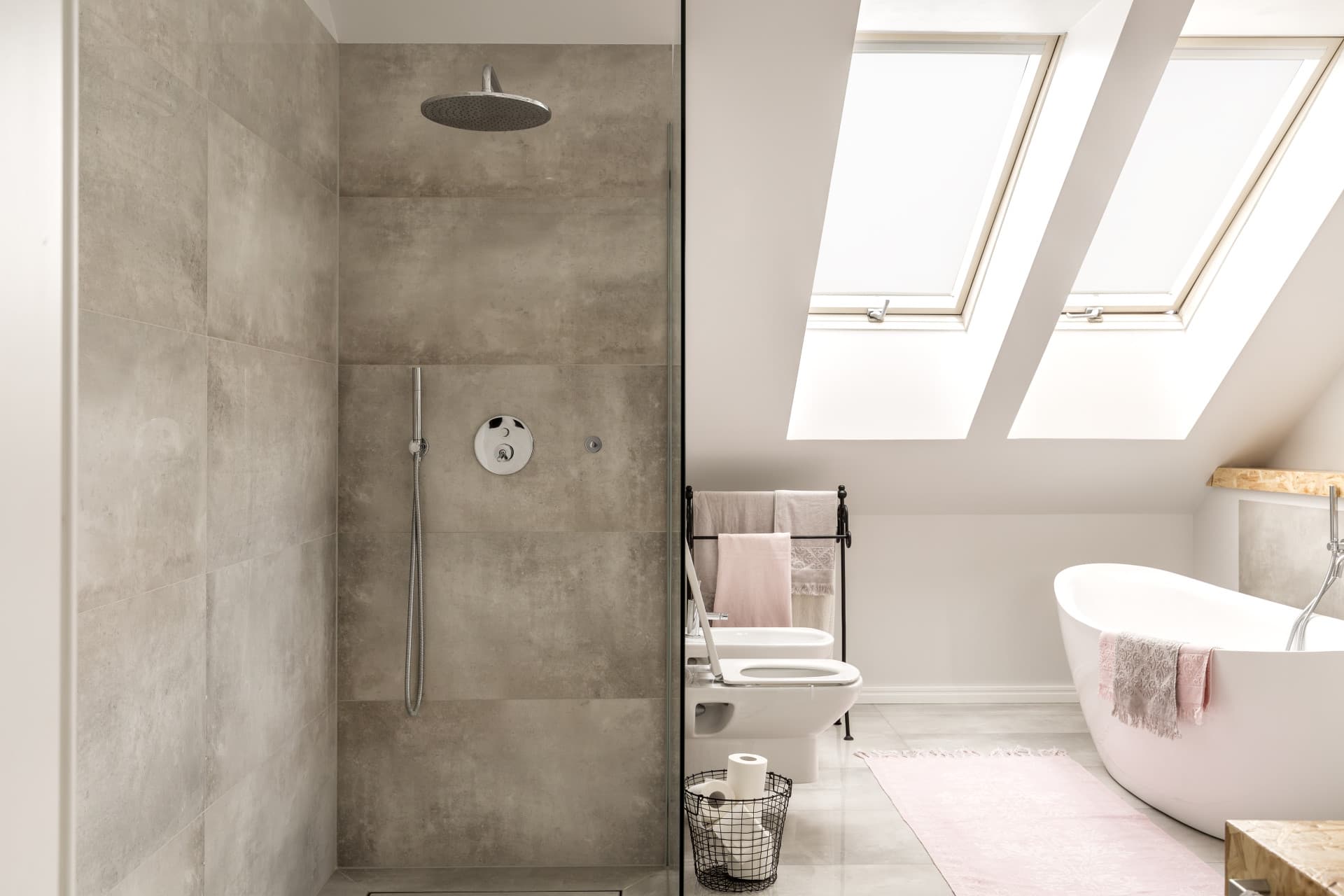 concrete shower
